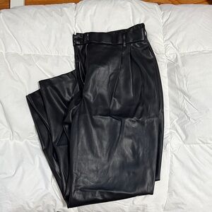 Abercrombie Curve Love Relaxed Leather Pants